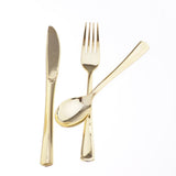 Maxbell 36pcs Large Disposable PP Cutlery Set Forks Knives Spoons Golden