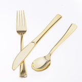 Maxbell 36pcs Large Disposable PP Cutlery Set Forks Knives Spoons Golden