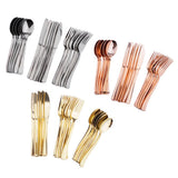 Maxbell 36pcs Large Disposable PP Cutlery Set Forks Knives Spoons Golden