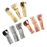 Maxbell 36pcs Large Disposable PP Cutlery Set Forks Knives Spoons Golden