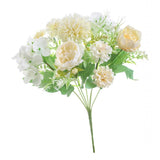 7head Fake Peony Flower Artificial Hand Flower Wedding Decor Champagne White