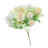 7head Fake Peony Flower Artificial Hand Flower Wedding Decor Champagne White