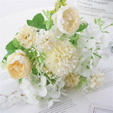 7head Fake Peony Flower Artificial Hand Flower Wedding Decor Champagne White