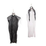 Maxbell Halloween Horror Skeleton Hanging for Indoor Outdoor Wall Bar Decor Black