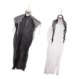 Maxbell Halloween Horror Skeleton Hanging for Indoor Outdoor Wall Bar Decor Black