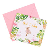 Maxbell Flamingo Paper Greeting Card Best Wishes for Wedding Birthday Festival
