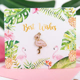 Maxbell Flamingo Paper Greeting Card Best Wishes for Wedding Birthday Festival