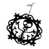 Maxbell Halloween Skull Hanging Sign Wall Door Pendant Haunted House Bar Decor