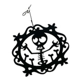 Maxbell Halloween Skull Hanging Sign Wall Door Pendant Haunted House Bar Decor