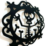 Maxbell Halloween Skull Hanging Sign Wall Door Pendant Haunted House Bar Decor