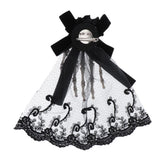 Maxbell Halloween Skull Hand Hairbow HairClip Hair Decor black bowknot black flower
