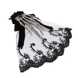 Maxbell Halloween Skull Hand Hairbow HairClip Hair Decor black bowknot black flower