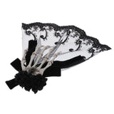 Maxbell Halloween Skull Hand Hairbow HairClip Hair Decor black bowknot black flower
