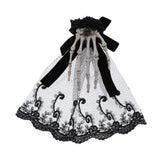 Maxbell Halloween Skull Hand Hairbow HairClip Hair Decor black bowknot black flower