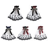 Maxbell Halloween Skull Hand Hairbow HairClip Hair Decor black bowknot black flower