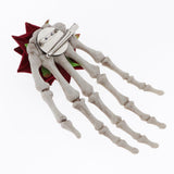 Maxbell Hand Bone Hair Clip Halloween Cosplay Party Hairpin Headwear Red Flower