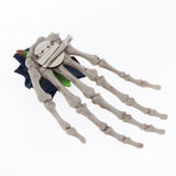 Maxbell Hand Bone Hair Clip Halloween Cosplay Party Hairpin Headwear Black Flower