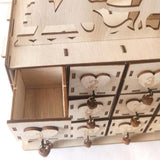 Maxbell Wood Calendar Storage Box Christmas Party with 24 Drawers Christmas Pattern