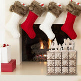 Maxbell Wood Calendar Storage Box Christmas Party with 24 Drawers Christmas Pattern