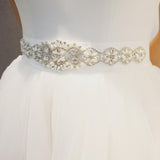 Maxbell Women Crystal Bridal Sashes Dress Belt Waist Band Bride Bridesmaid Decor