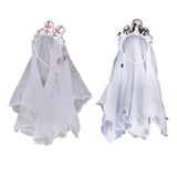 Maxbell Halloween Skull Veil Headband Costume Cosplay Party Fancy Dress Black Skull