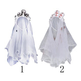 Maxbell Halloween Skull Veil Headband Costume Cosplay Party Fancy Dress Black Skull