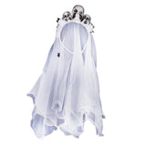 Maxbell Halloween Skull Veil Headband Costume Cosplay Party Fancy Dress Black Skull