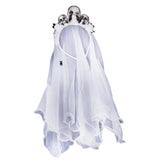 Maxbell Halloween Skull Veil Headband Costume Cosplay Party Fancy Dress Black Skull