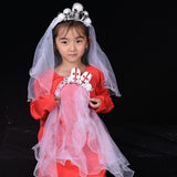 Maxbell Halloween Skull Veil Headband Costume Cosplay Party Fancy Dress Black Skull