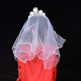 Maxbell Halloween Skull Veil Headband Costume Cosplay Party Fancy Dress Black Skull