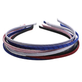 10Pcs Alice Band Headband Satin Wrapped Hair Hoop Thin Hair Band Mixed