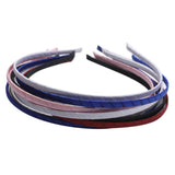 10Pcs Alice Band Headband Satin Wrapped Hair Hoop Thin Hair Band Mixed