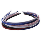 10Pcs Alice Band Headband Satin Wrapped Hair Hoop Thin Hair Band Mixed