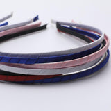 10Pcs Alice Band Headband Satin Wrapped Hair Hoop Thin Hair Band Mixed