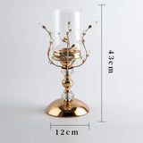 Maxbell Candlestick Tea Light Candle Holders Candelabra Candle Stand Decor Gold M