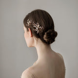 Maxbell 2 Pieces Faux Pearls Beaded Hair Pin Bridal Party Hair Clips