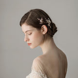 Maxbell 2 Pieces Faux Pearls Beaded Hair Pin Bridal Party Hair Clips