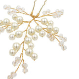 Maxbell 2 Pieces Faux Pearls Beaded Hair Pin Bridal Party Hair Clips