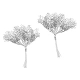 Maxbell Artificial Fake Leaves Bunch DIY Foliage Leaf for Home Decor Silver
