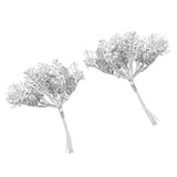 Maxbell Artificial Fake Leaves Bunch DIY Foliage Leaf for Home Decor Silver