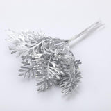 Maxbell Artificial Fake Leaves Bunch DIY Foliage Leaf for Home Decor Silver