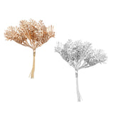 Maxbell Artificial Fake Leaves Bunch DIY Foliage Leaf for Home Decor Gold and Silver