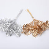 Maxbell Artificial Fake Leaves Bunch DIY Foliage Leaf for Home Decor Gold and Silver