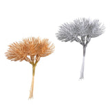 Maxbell 12x Leaves Decorative Foliage Party Bouquet Garland Xmas Decor Silver Gold