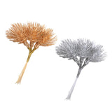 Maxbell 12x Leaves Decorative Foliage Party Bouquet Garland Xmas Decor Silver Gold