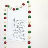 Maxbell cotton thread strand of wool felt pom pom balls christmas decorations craft