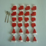 Maxbell 24 Pieces Christmas Cap Wine Bottle Covers Hats Party Dinner Tableware Decor
