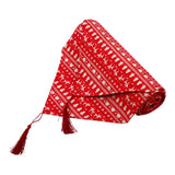 Maxbell printed Christmas linen table runner home party table cover red tablecloth