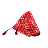 Maxbell printed Christmas linen table runner home party table cover red tablecloth