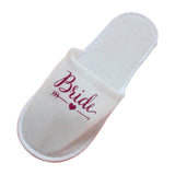 Disposable Wedding Bride Slippers Hotel Bachelorette Guest Supplies Rose Red